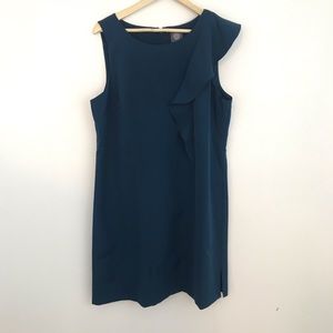 Vince Camuto Teal Ruffle Dress